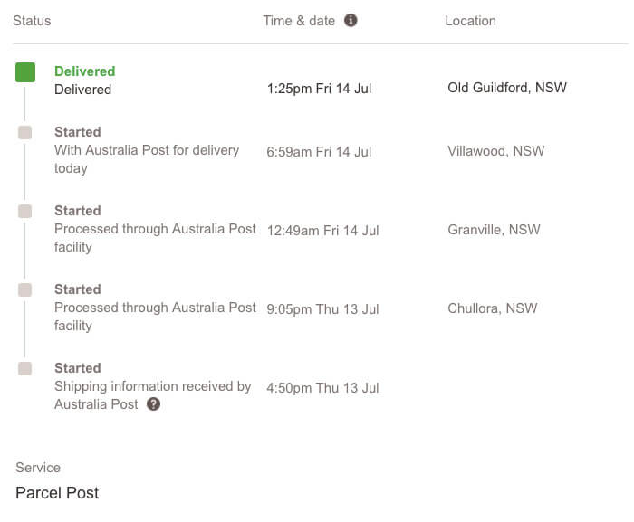 australia post tracking details australia post tracking details