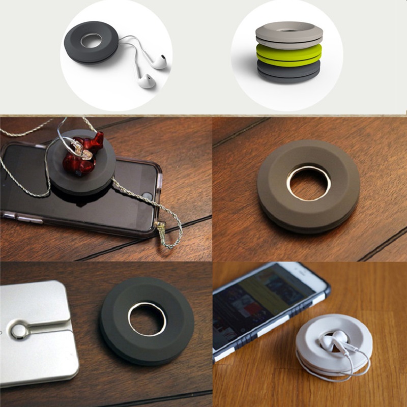 Cable Winder Earbud Management Silicone Earphone Holder Cute