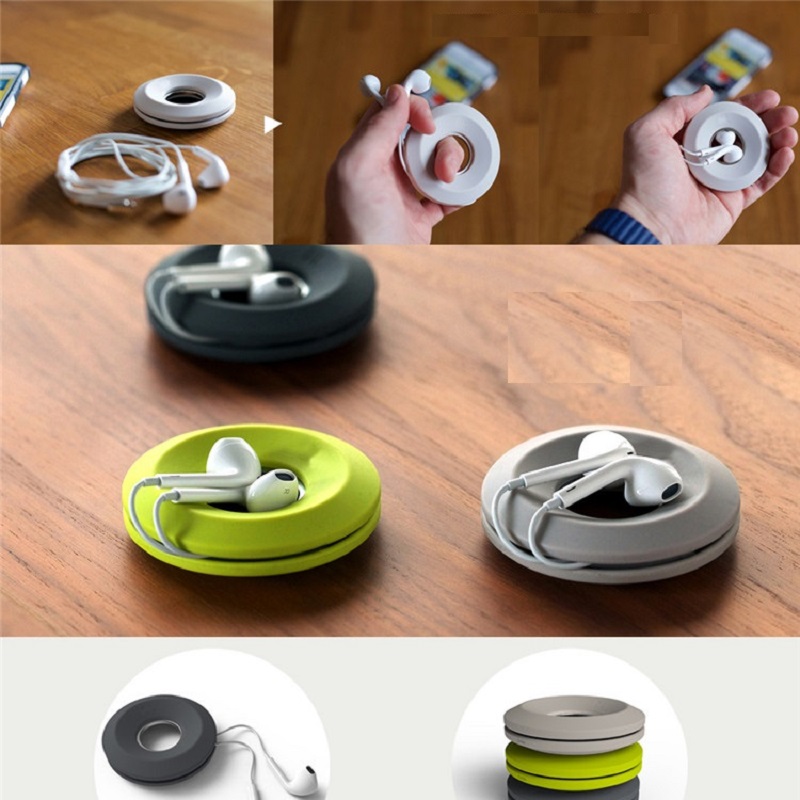 Cable Winder Earbud Management Silicone Earphone Holder Cute