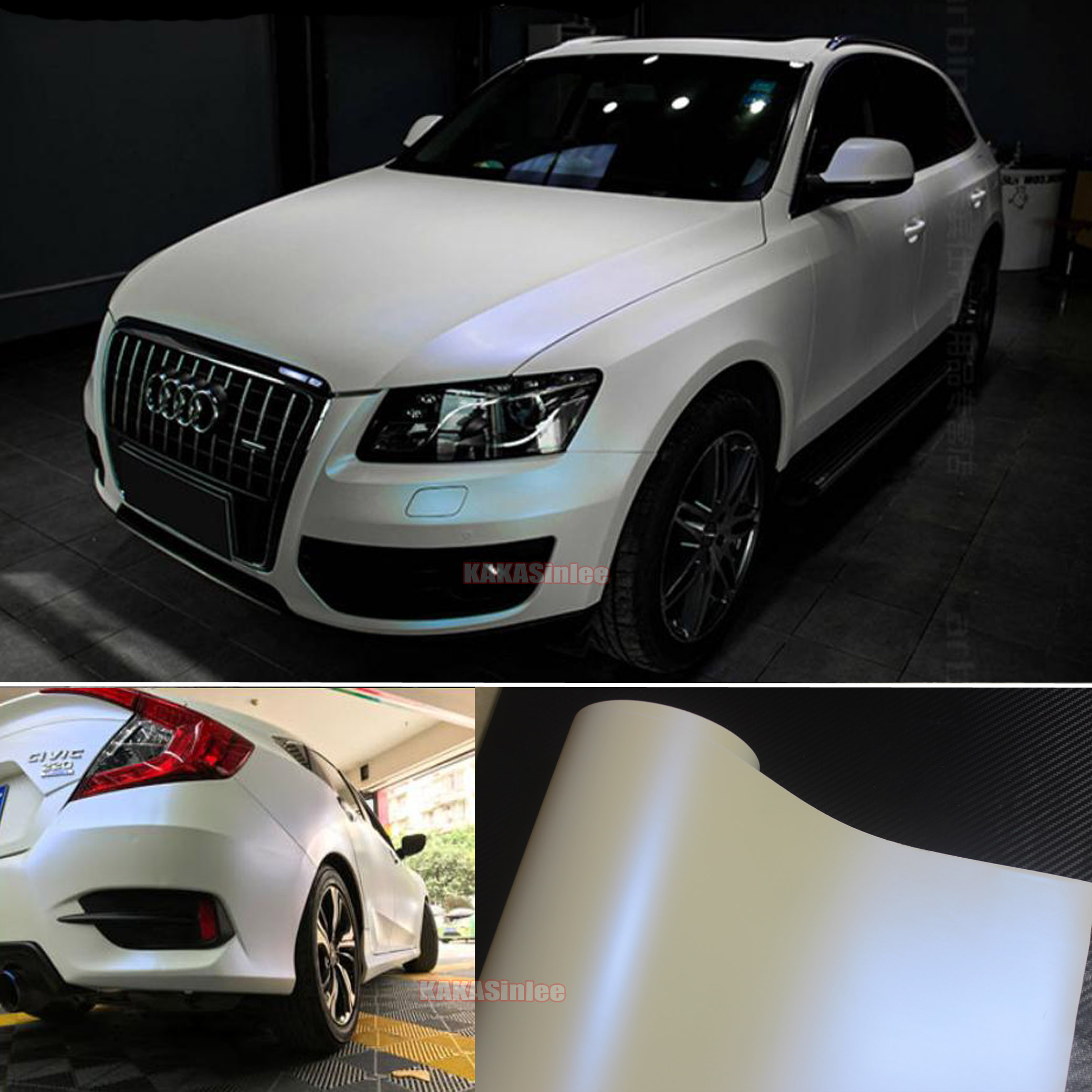 White Magic Glossy Matte Satin Chrome Pearl Metal Car Vinyl Wrap