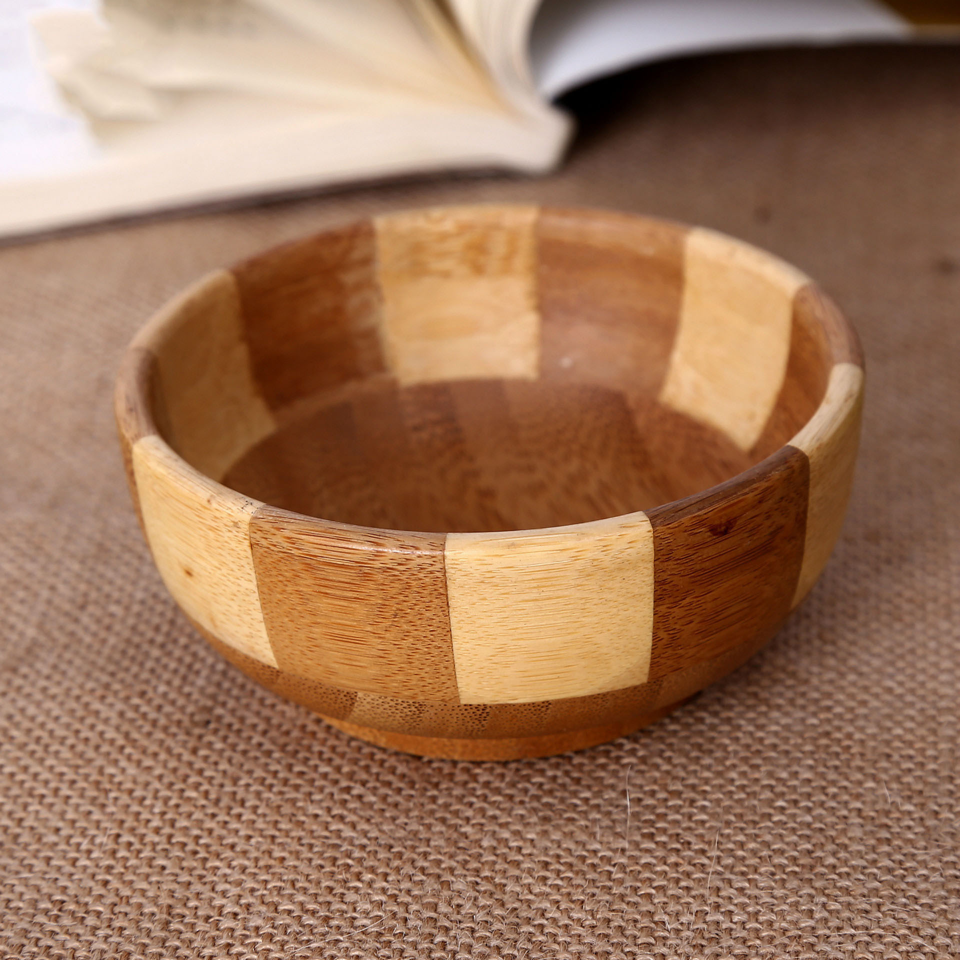 Bamboo Bowl For Baby Kids Knit Weaven Wood Bowls High Quality Popular