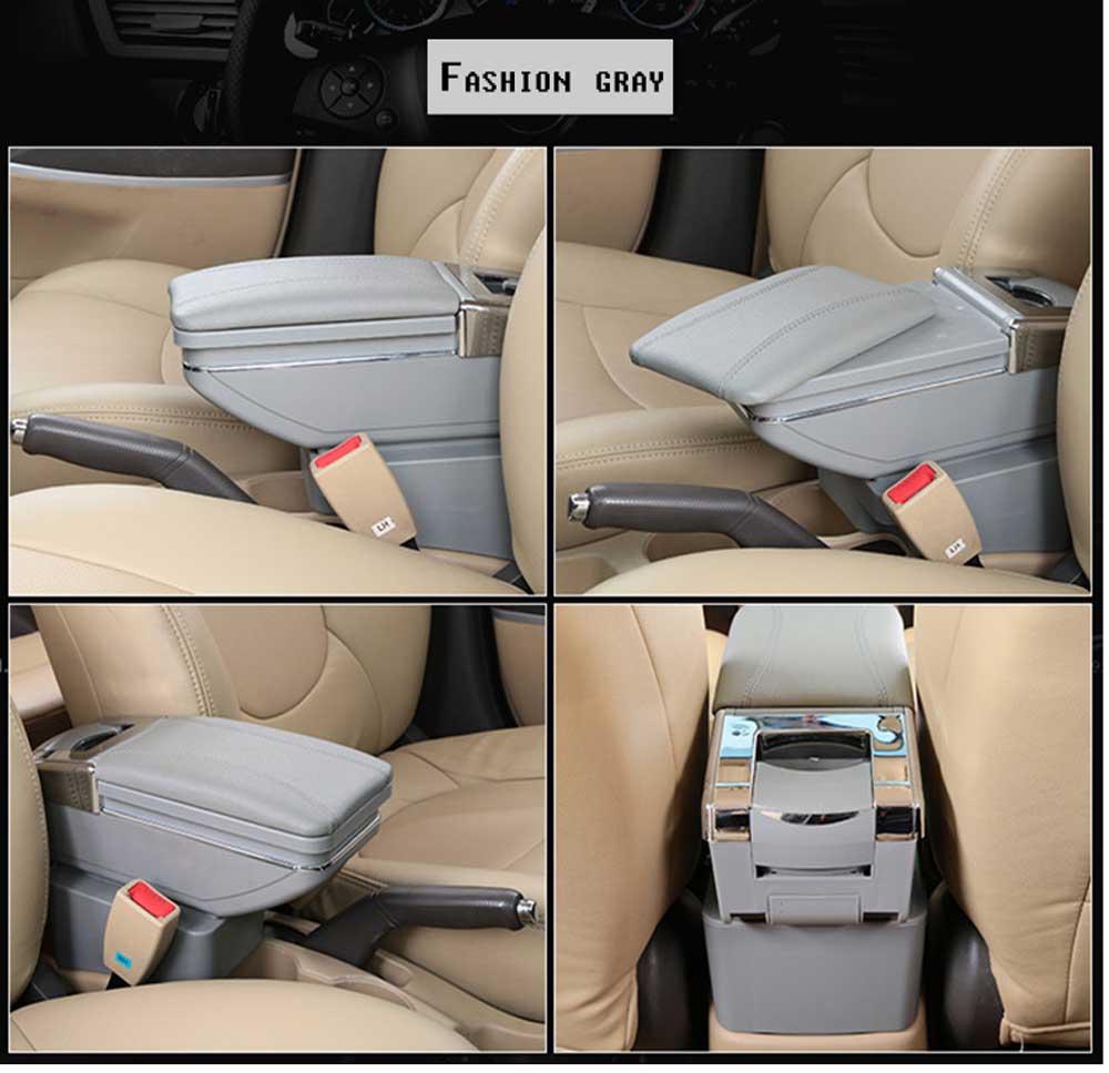 For Nissan Sunny/Versa/Almera Armrest Box PU Leather Central Store