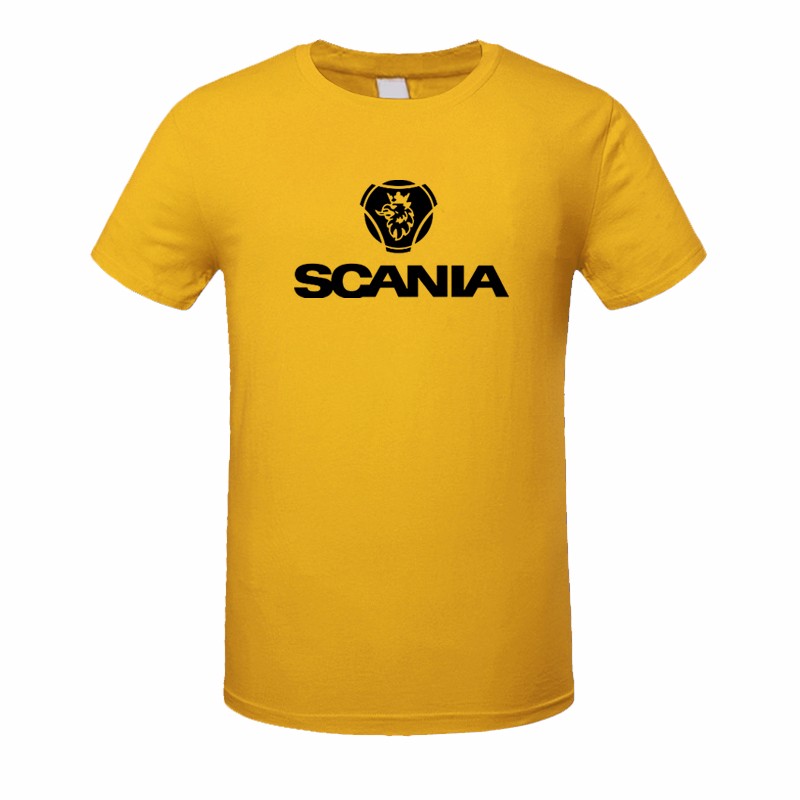 new fashion summer short sleeve personality printed saab scania