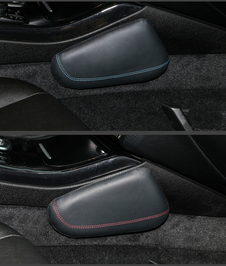 Interior Leather Leg Cushion Knee Pad Thigh Support Car Styling For BMW