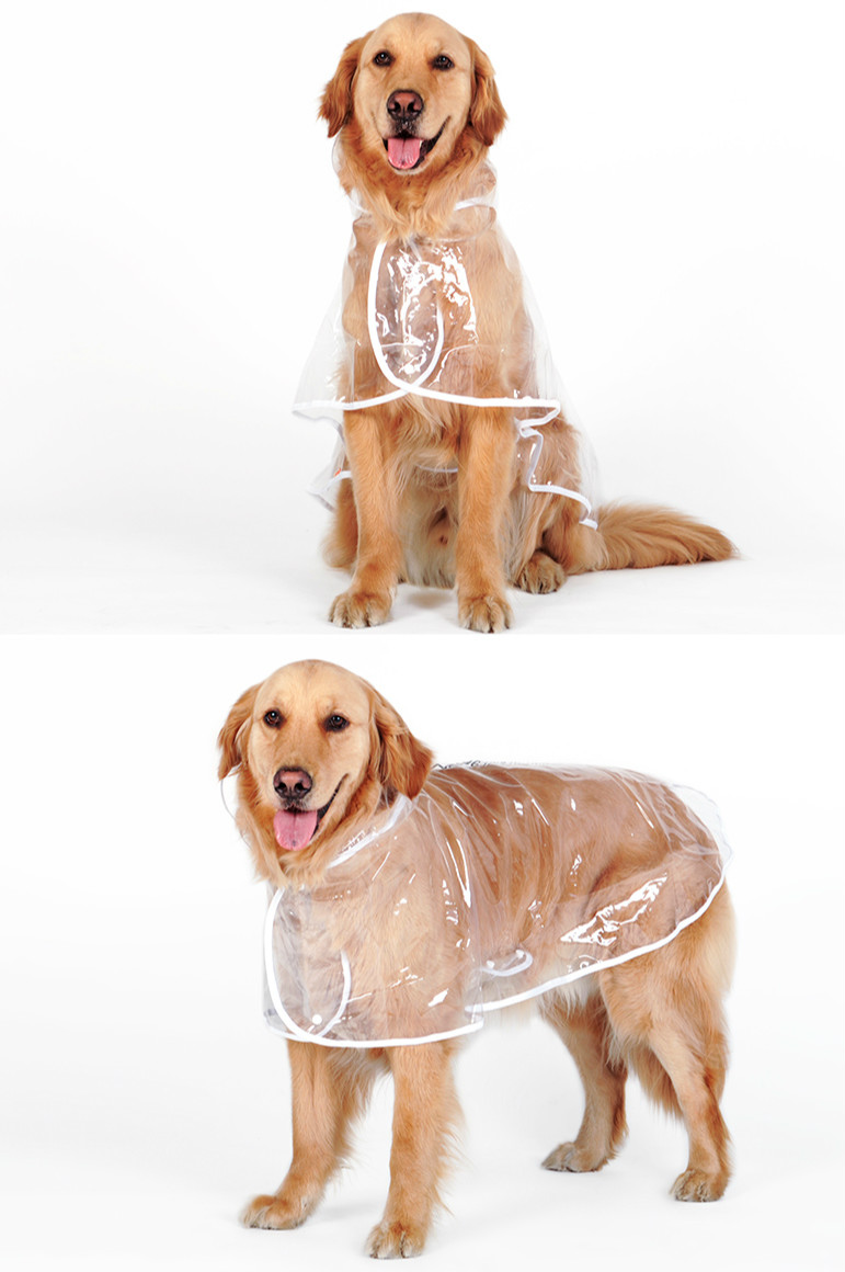 2021 Dog Raincoat Golden Retriever Husky Samoyed Poncho Big Dog Pet Outdoor Clothes From