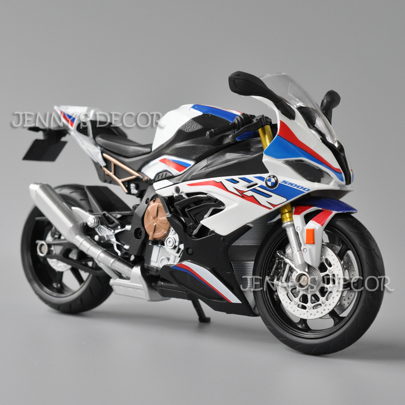 1pcs 1/12 Scale Motorcycle Model Die cast Metal with Plastic Parts for  Motorcycle 2021 S1000RR (White), Medium