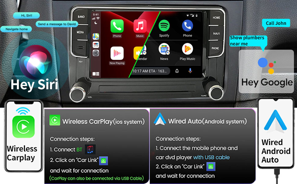 SCUMAXCON 7 Car Stereo Radio Carplay Android Auto Android 11 2+
