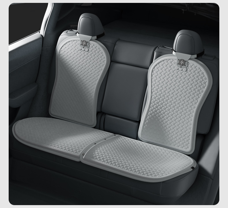 EVAMPIFY Tesla Summer Cool Seat Cushion (Fits All Cars), Light Grey / Back Cushion (1 Pc)