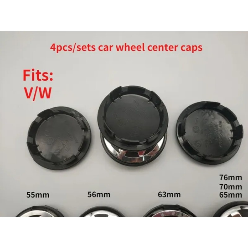 4Pcs/set Car Wheel Center Hub Caps Wheel Rim Covers Fit For V/W_voghion.com