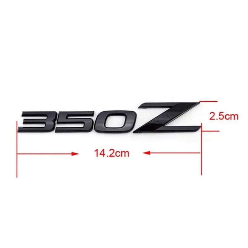 1 sæt(5x) 3D 350 Z Symbol Bil Auto Forre Bag Side Body Emblem Badge Stickers til NISSAN 350Z Fairlady Z Z33 Sort_voghion.com