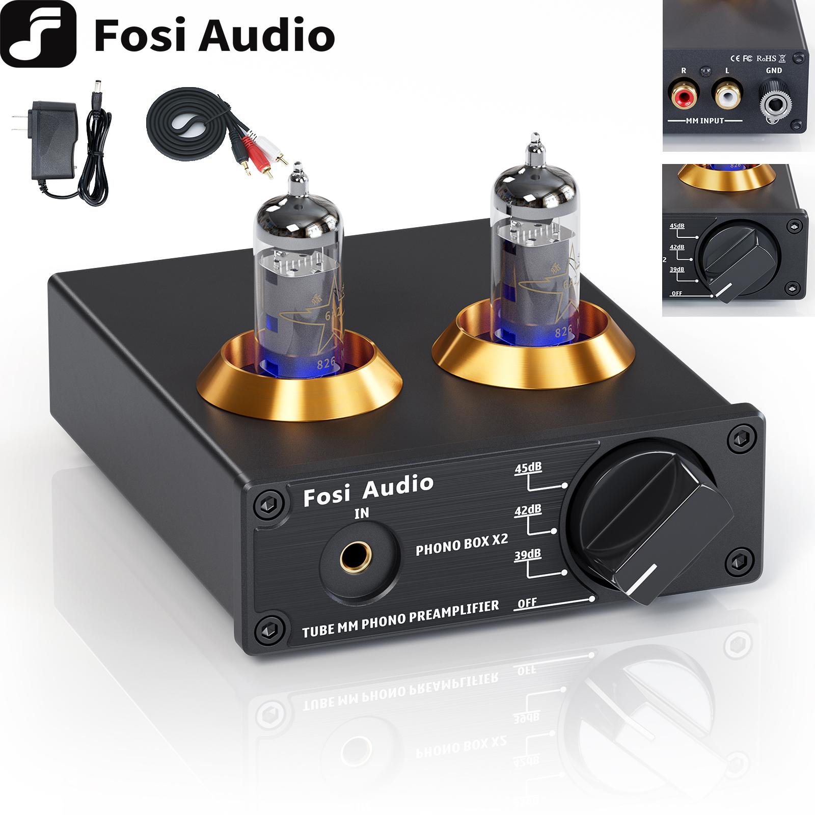 アンプ Fosi Audio BOX X3 MM PHONO PREAMP Amazon.com: Fosi Audio Box X3 Bluetooth 5.0 Phono Preamp