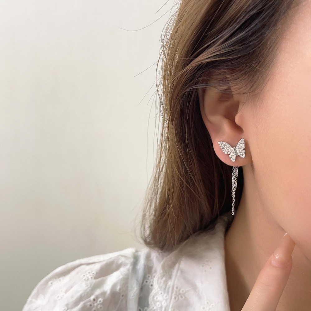 Linglang S925 Sterling Silver Earrings Skin-friendly Earrings for Women Hypoallergenic Stud Earrings Silver Jewelry