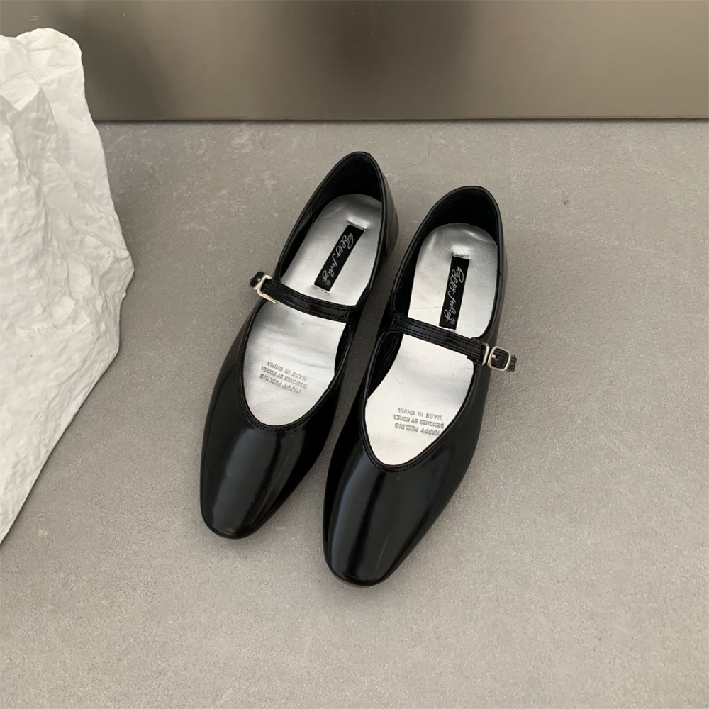 Elegant Flat Mary Jane Shoes Women's Flats Pointed Toe Silver Soft Ballet Flats Slip On Shoes