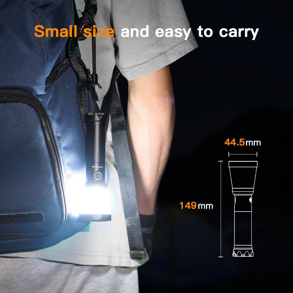 Sofirn SC03 Lantern 2000LM Powerful 2-in-1 Flashlight Rechargeable Camping  Light Outdoor Torch with Combo Side Light