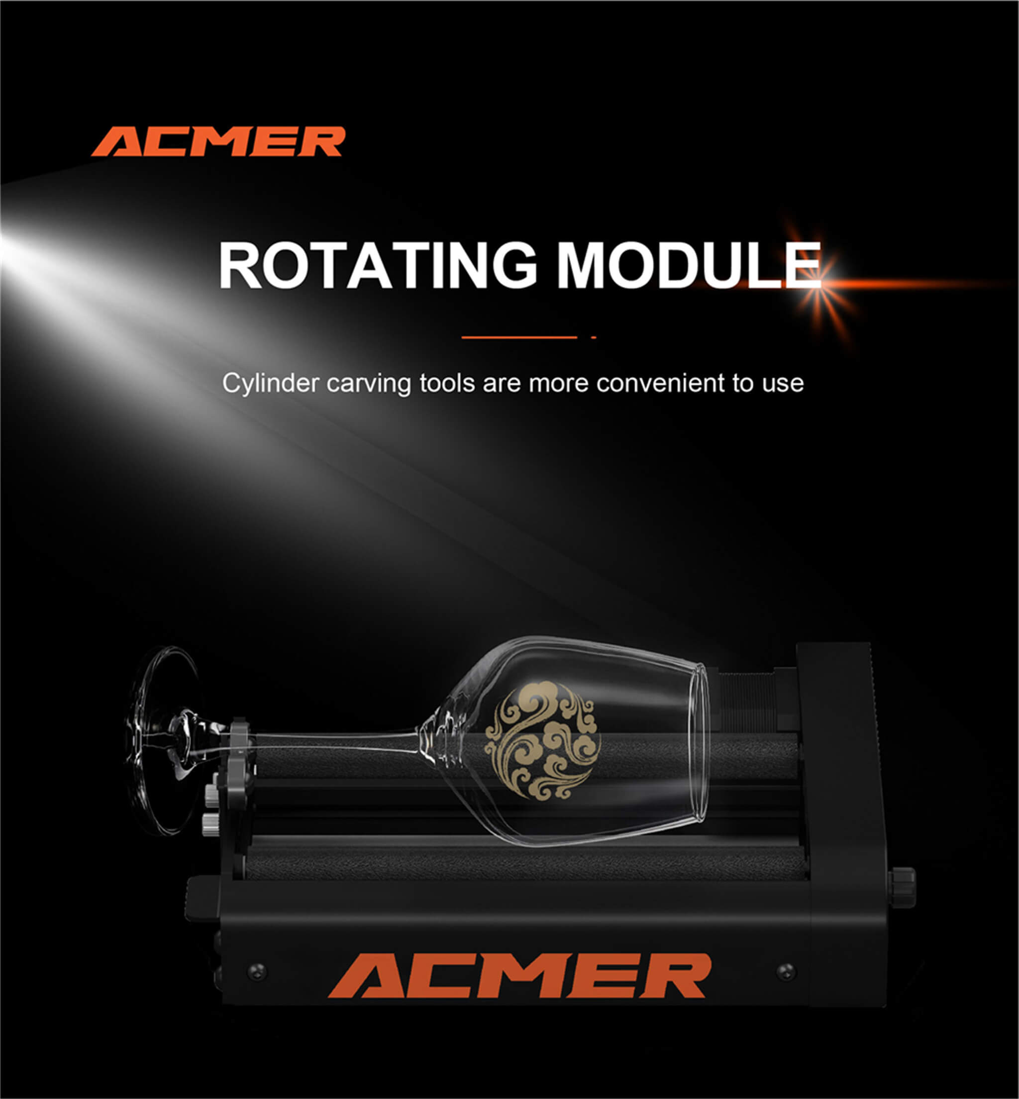 Tyvok - Laser Engraver Accessories Y-Axis Rotary Roller for Spider M1/X1