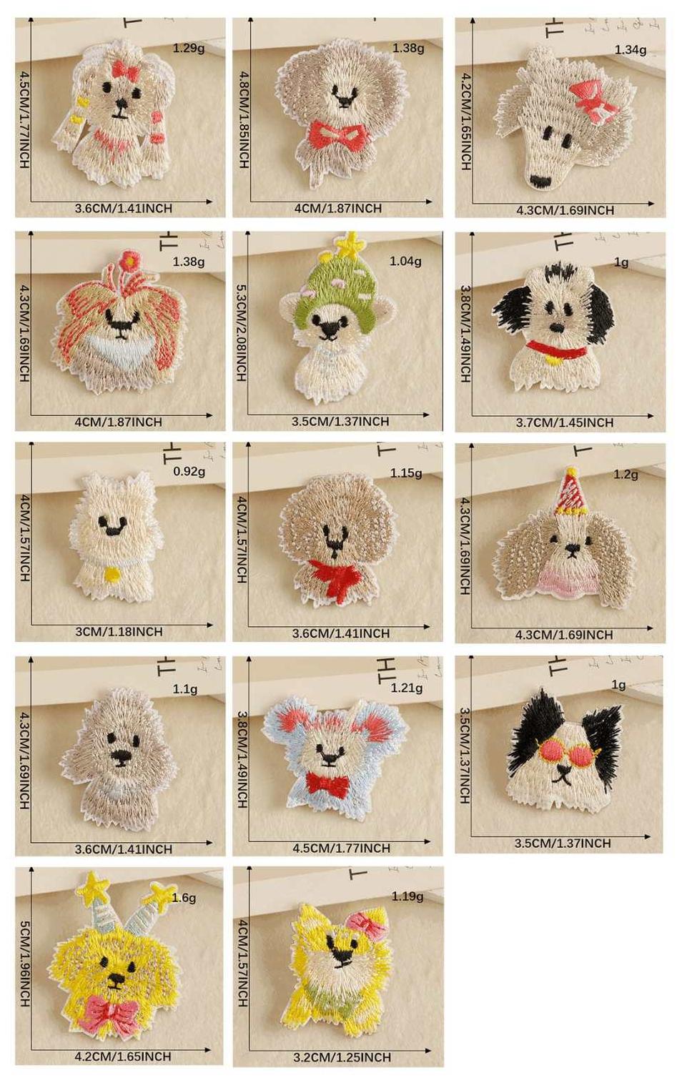 Cute Dog Embroidered Patches