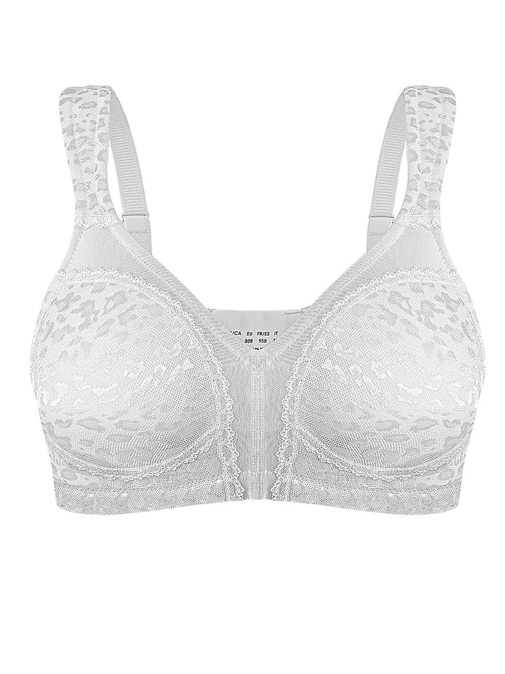 Bigersell Lace Bras Butterfly Back Underwear Without Underwire and Mark  Large Vest Bra Big & Tall Size Full-Coverage Wirefree Bra, Style 3199, Gray  32B 