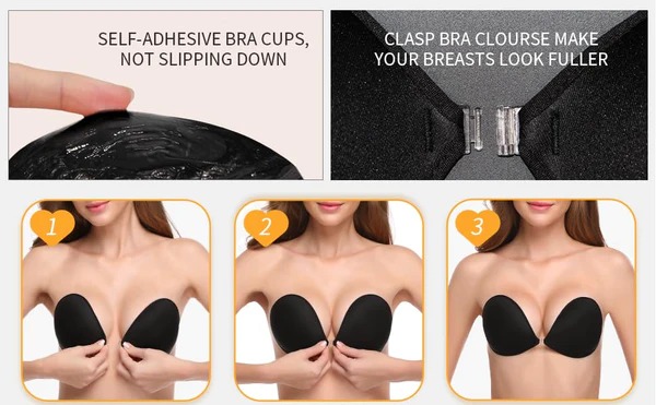 Adhesive Push-up Reusable Self Silicone Bra Inserts Milk Coffee – WingsLove