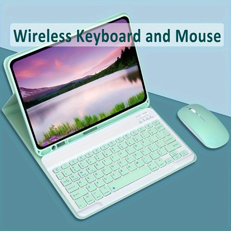 [Kabellose Tastatur-Kombination] Kabellose Tastatur- und Maus-Kombination – tragbare, wiederaufladbare Android-, Samsung- und Xiaomi-Tablets_voghion.com