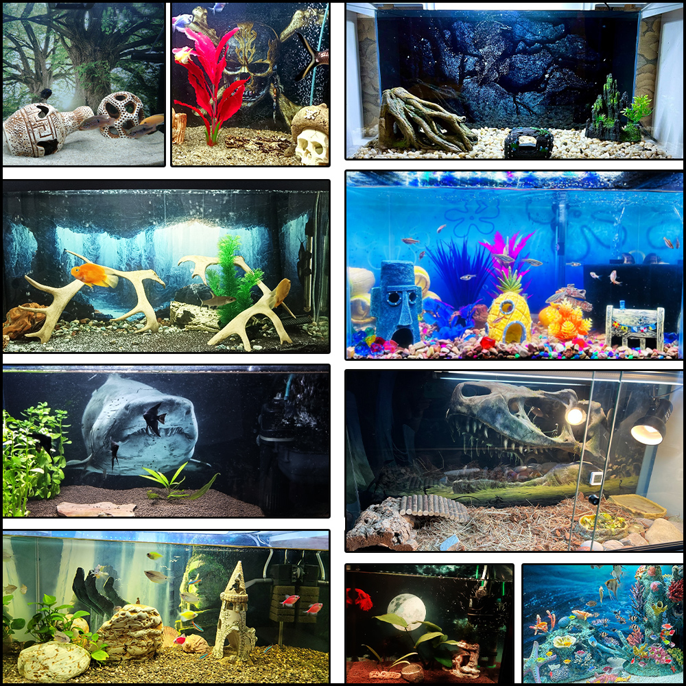 aquarium background stickers fish tank decor