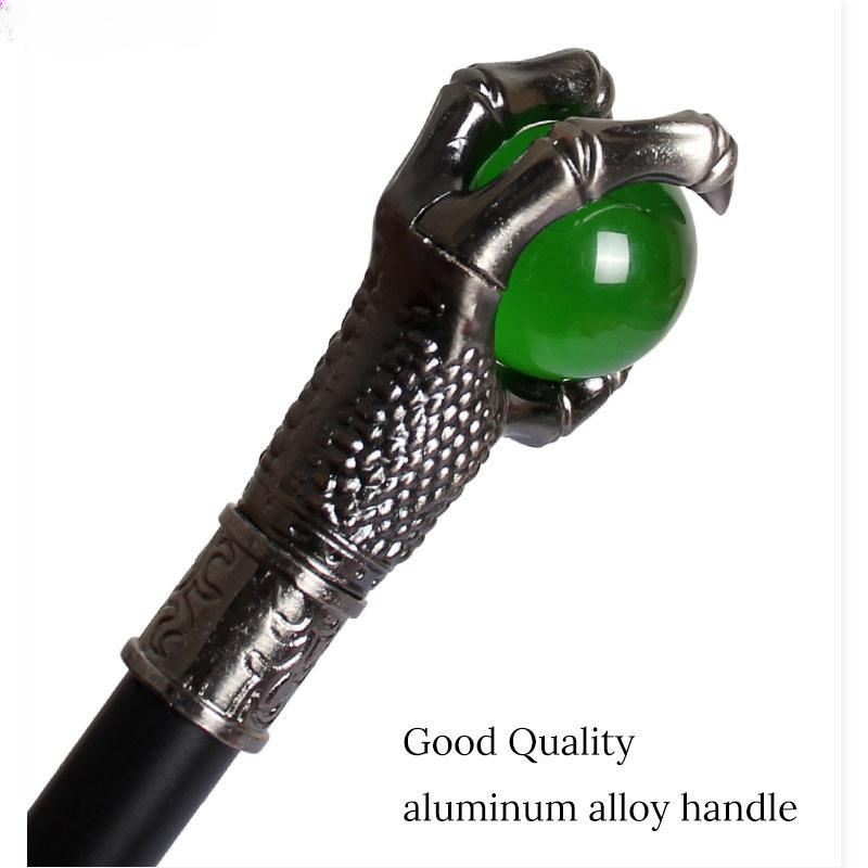 Baston de mers de lux de înaltă calitate, cu gheare de dragon și bilă verde, pentru bărbați, la modă, pentru petreceri, pentru femei, elegant, vintage, 93 cm_voghion.com