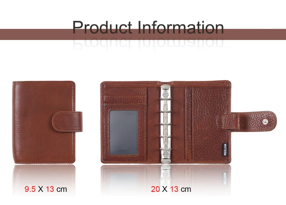 Moterm Regular Rings Planner - A8 (Vegetable Tanned Leather)