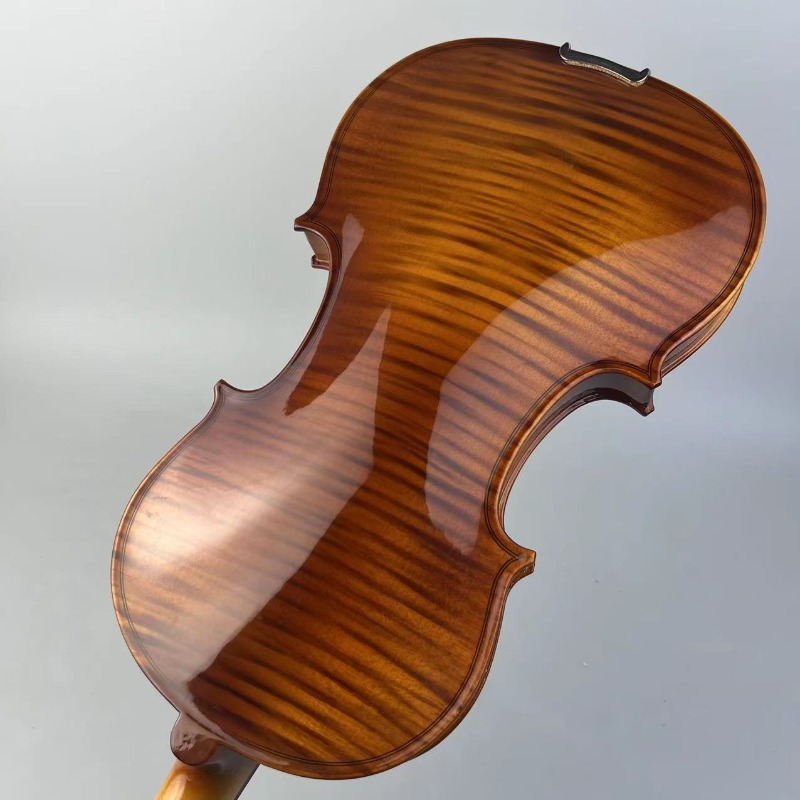 Professional Solid Wood Tiger Pattern Violin for Beginner Grade Practice with Maple Wood Design
