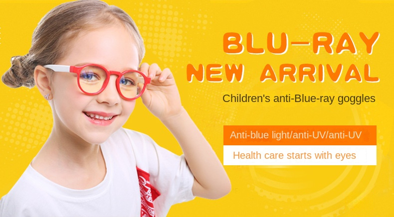 Occhiali da vista anti-luce blu per bambini di nuova moda, occhiali piatti da donna e occhiali in silicone, montatura morbida_voghion.com