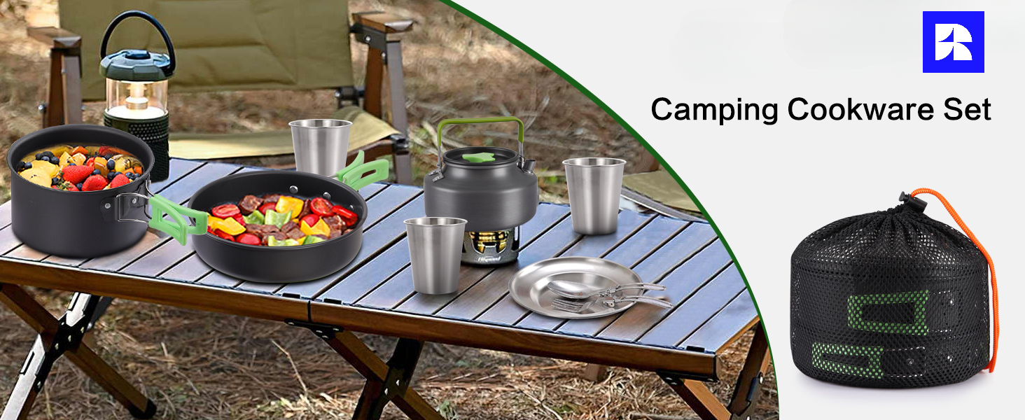 PELLOR Camping Cookware Mess Kit