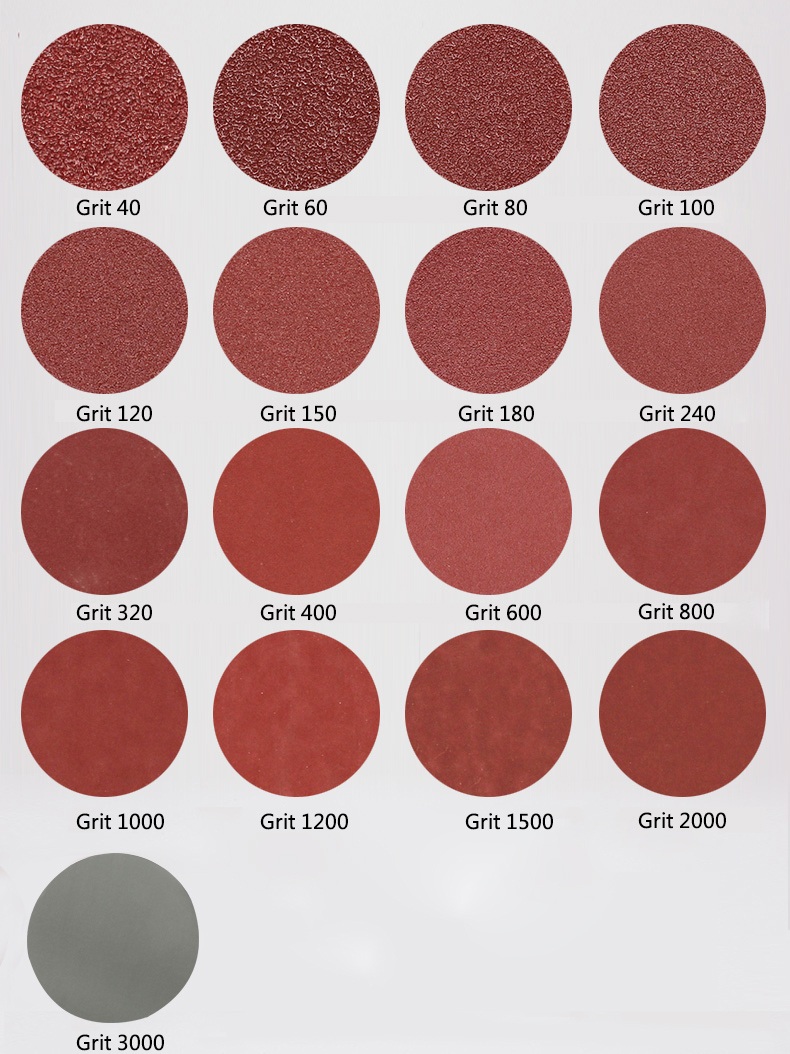 5 inch 125mm 80 Grit Sanding Disc Hook Loop Polishing Pad