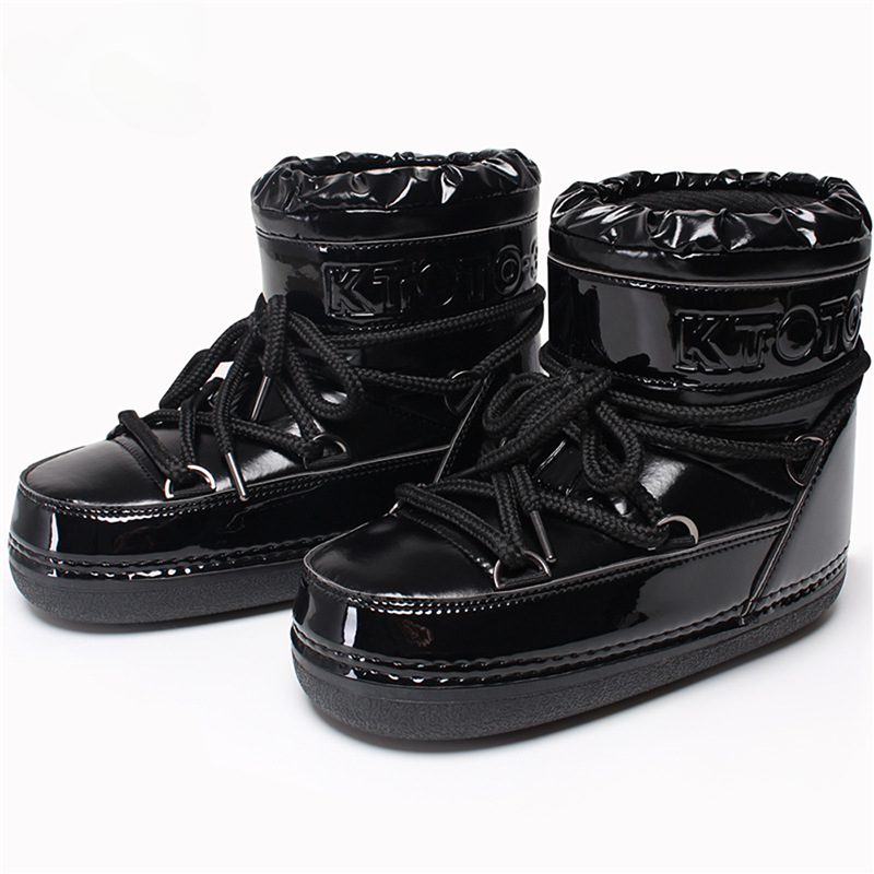 Warme Schneestiefel für Damen, neue Winter-Mondstiefel für Damen, Zwischensohle mit dünner Sohle, wasserabweisende Space Boots_voghion.com