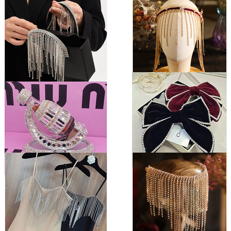 Description Picture 5 of itemRESEN SS4.5-SS18(1.5mm-4.5mm) Glitter Clear Crystal Rhinestone Cup Chain Sew on Rhinestone Trim for DIY Clothing Craft Cup Chain