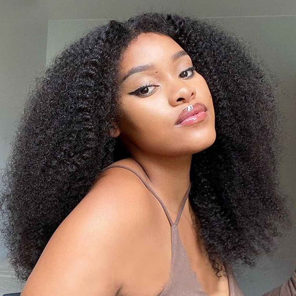 250% krátká afro kudrnatá paruka s krajkou vpředu z lidských vlasů 13x4 krátké kudrnaté paruky z lidských vlasů s hustotou vlasů pro ženy_voghion.com