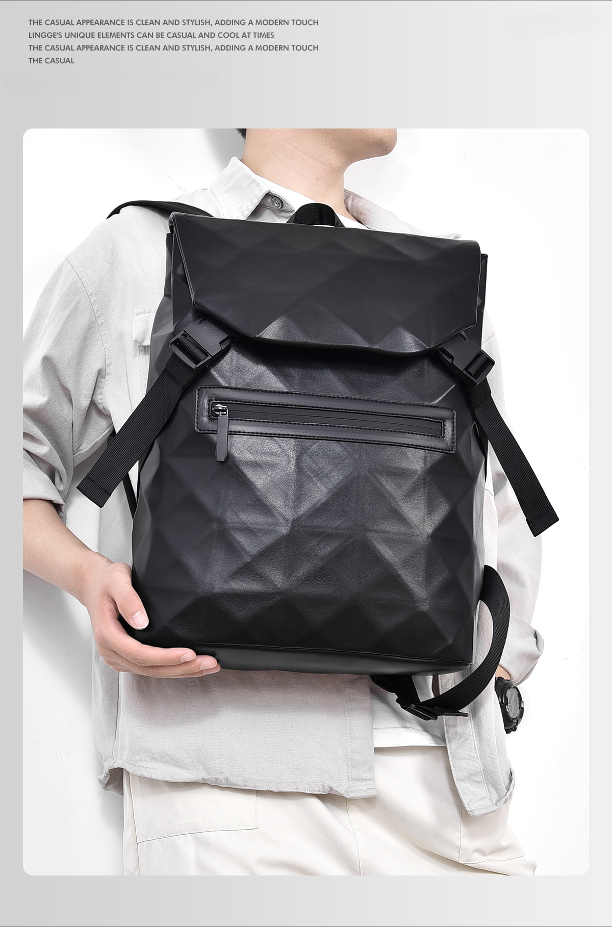 Backpack large capacity new trendy cool diamond backpack business large capacity fashion travel computer backpack_voghion.com