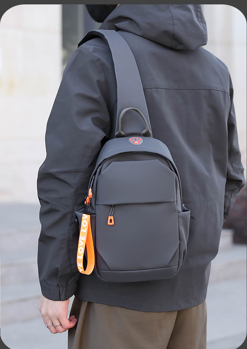 Breast bag men's casual large-capacity shoulder bag new outdoor sports trendy ins crossbody backpack chest_voghion.com