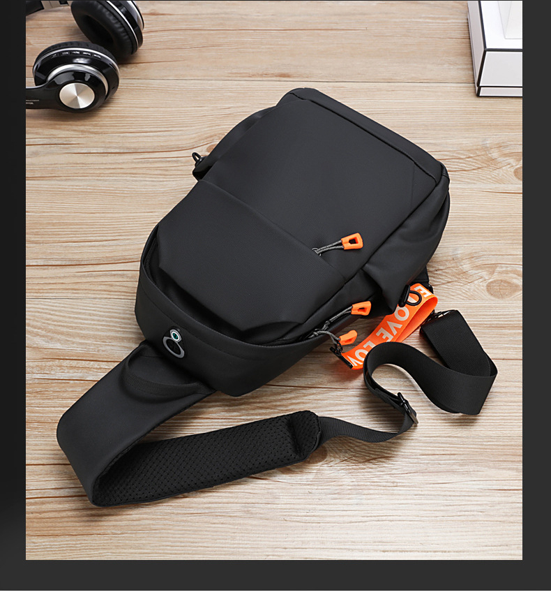 Breast bag men's casual large-capacity shoulder bag new outdoor sports trendy ins crossbody backpack chest_voghion.com
