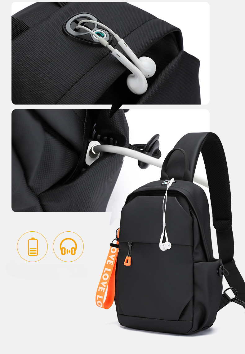 Breast bag men's casual large-capacity shoulder bag new outdoor sports trendy ins crossbody backpack chest_voghion.com