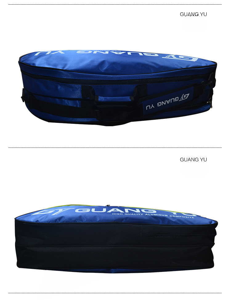 Large capacity can hold 6 badminton racket/tennis racket/squash racket backpack/multi-layer sports shoulder bag unisex_voghion.com
