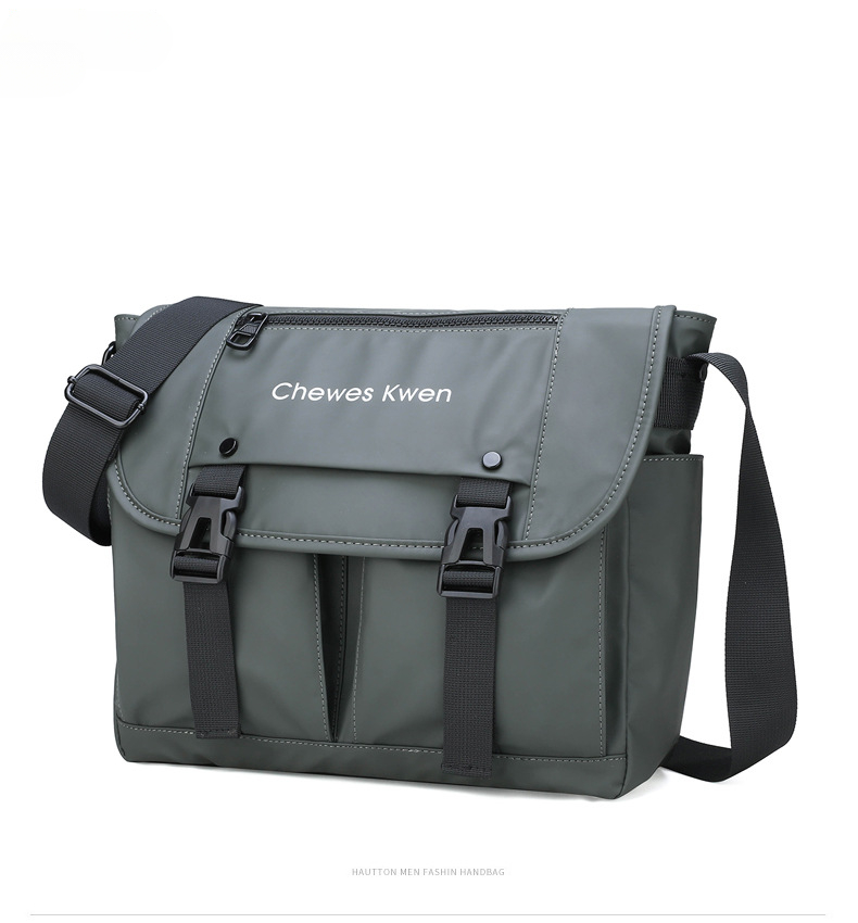 Borsa a tracolla in tessuto Oxford anti-schizzi da uomo, borsa a tracolla retrò da postino, borsa in tessuto di nylon, borsa da uomo_voghion.com