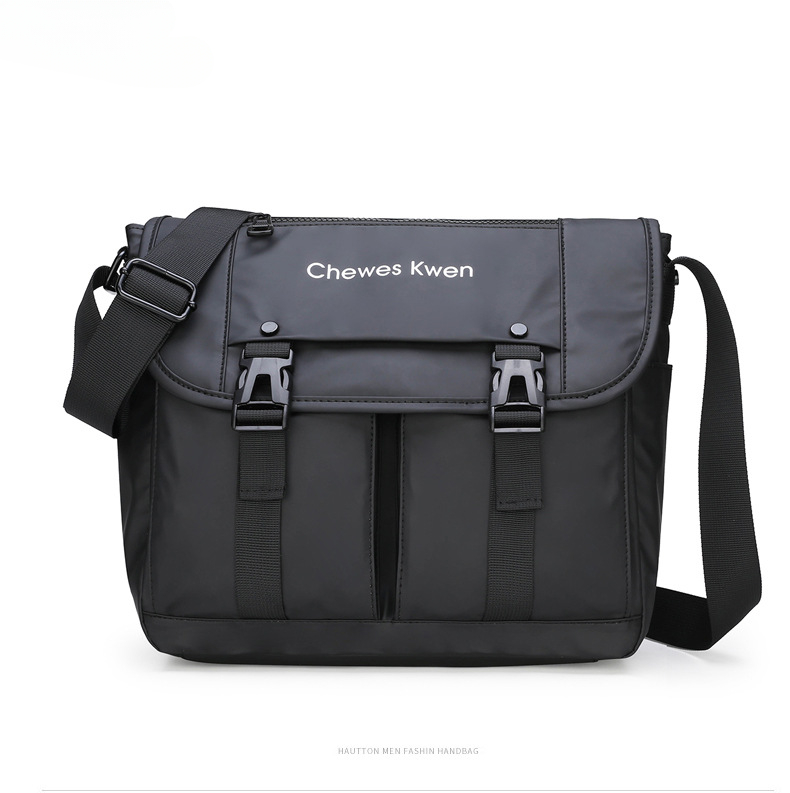 Borsa a tracolla in tessuto Oxford anti-schizzi da uomo, borsa a tracolla retrò da postino, borsa in tessuto di nylon, borsa da uomo_voghion.com