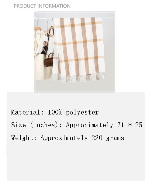 Sügis-talvine külmakindel ja soe narmastega sall. Moodne, lihtne ja mitmekülgne meeste ja naiste ruuduline pikk sall._voghion.com