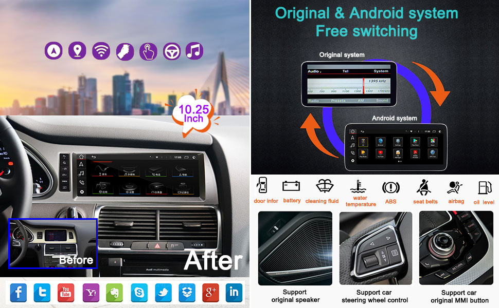 Car Radio GPS Navigation for Audi A7