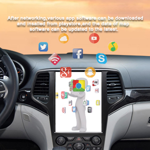 Car Stereo Radio in Dash Fit for Jeep Grand Cherokee 2014 to 2020