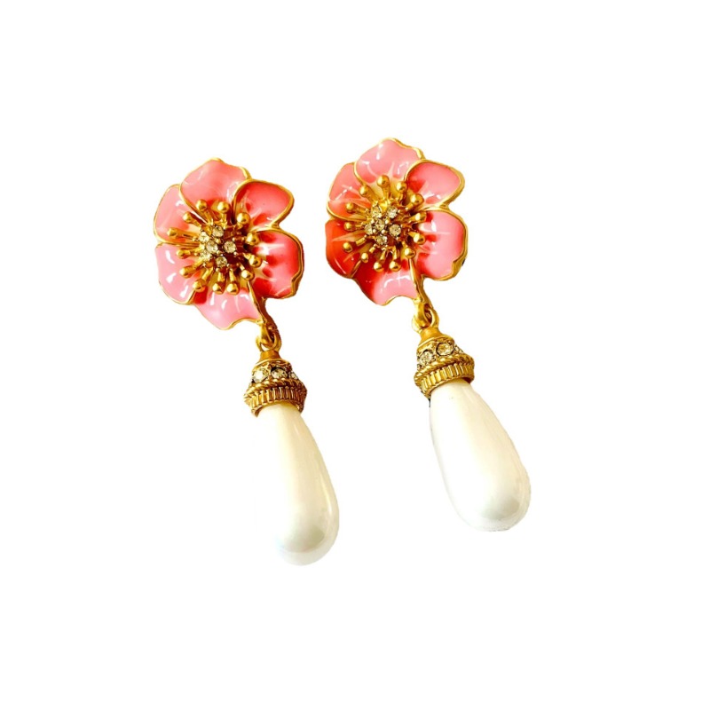 Medieval light luxury enamel glaze Medieval jewelry, niche design gold-plated jewelry set_voghion.com