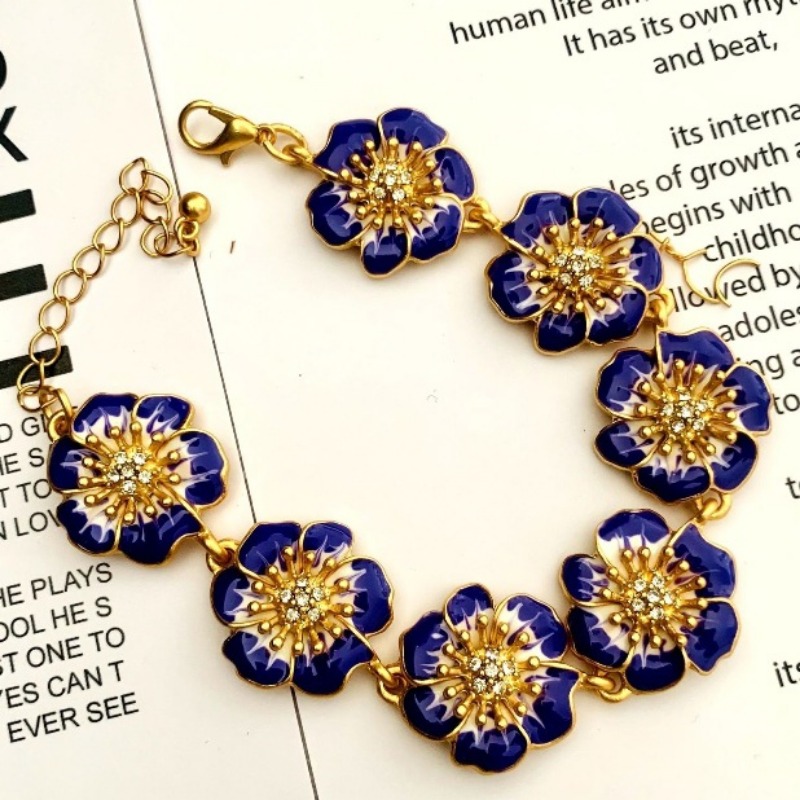 Medieval light luxury enamel glaze Medieval jewelry, niche design gold-plated jewelry set_voghion.com