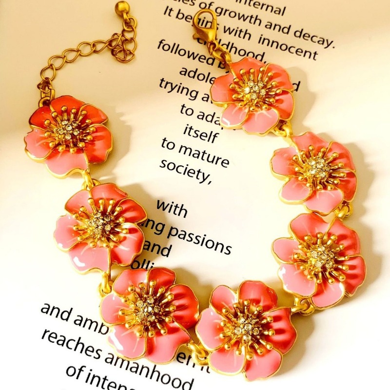 Medieval light luxury enamel glaze Medieval jewelry, niche design gold-plated jewelry set_voghion.com