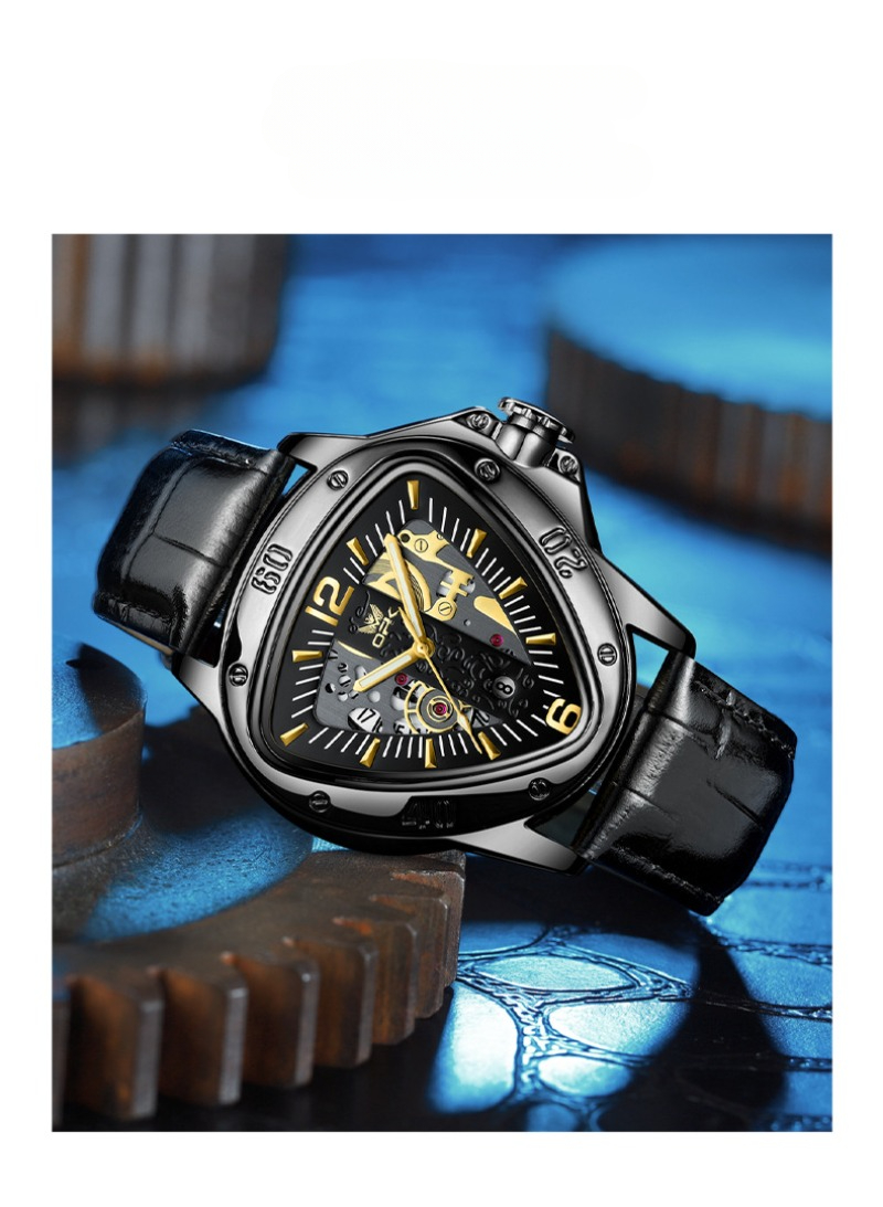 Ceas de mână OPK, cuarț, cadran mare, triunghi, casual, la modă, bărbătesc_voghion.com