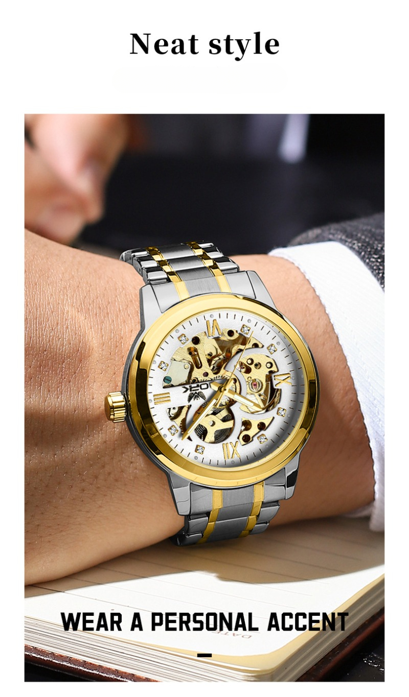 OPK brand hollow men's watch luminous waterproof automatic mechanical watch_voghion.com
