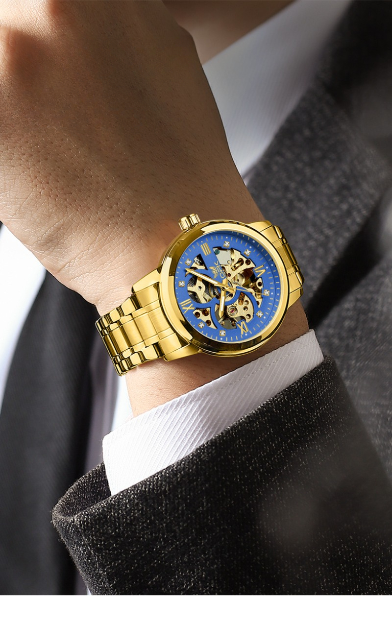 OPK brand hollow men's watch luminous waterproof automatic mechanical watch_voghion.com