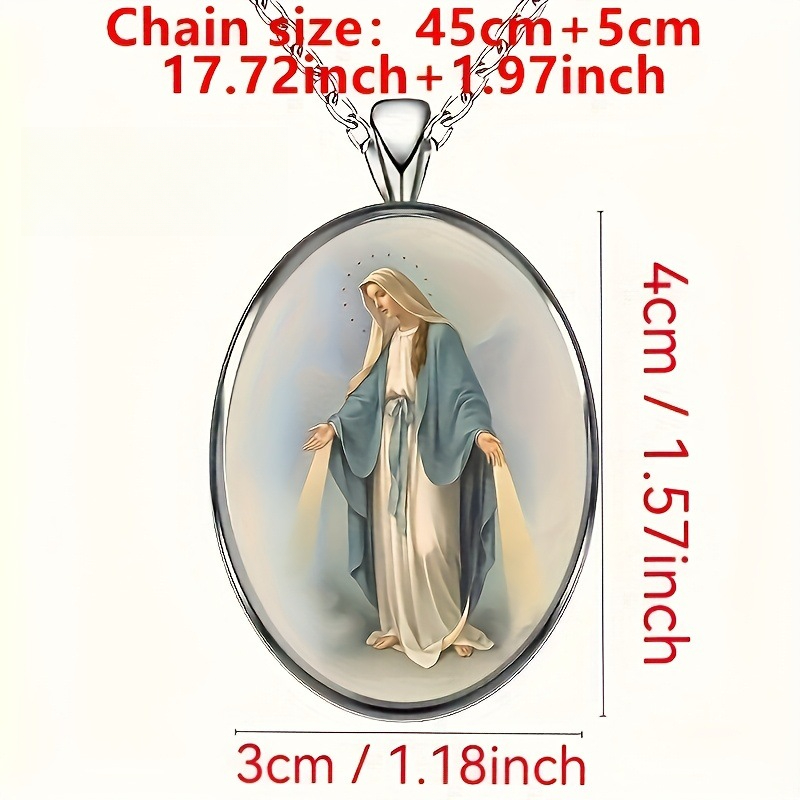 Collier pendentif ovale en verre muse pour mariage anniversaire_voghion.com